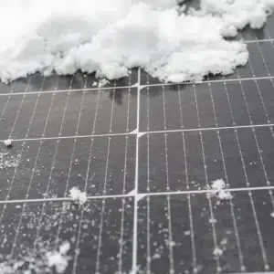 snow covered solar panels