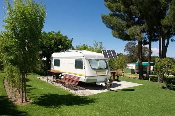 RV solar panel installation for Canadian camping