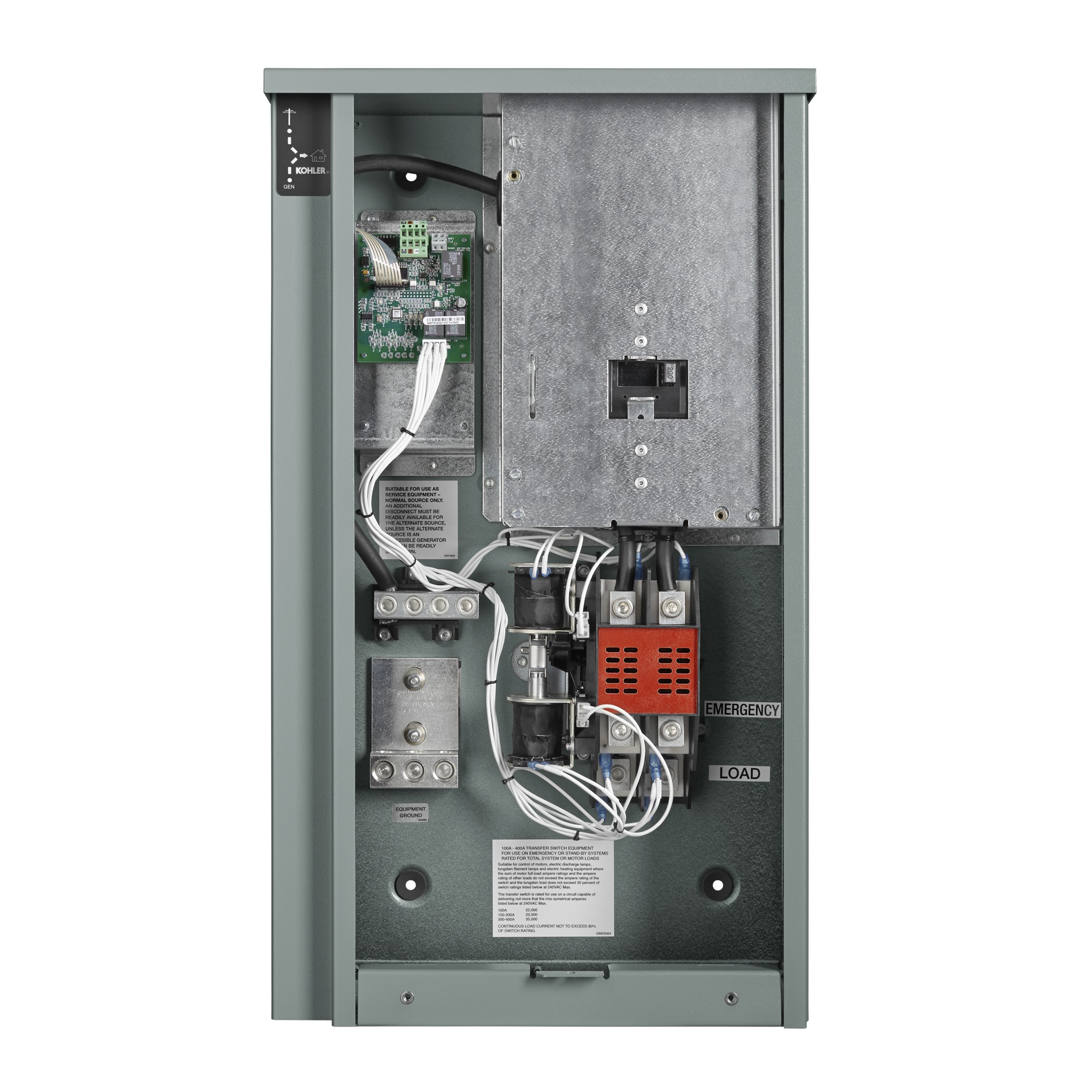 RXT-JFNC-200CSEQS3 Kohler 200A Service Entrance Transfer Switch Nema3R RESV/RESA/RCL only