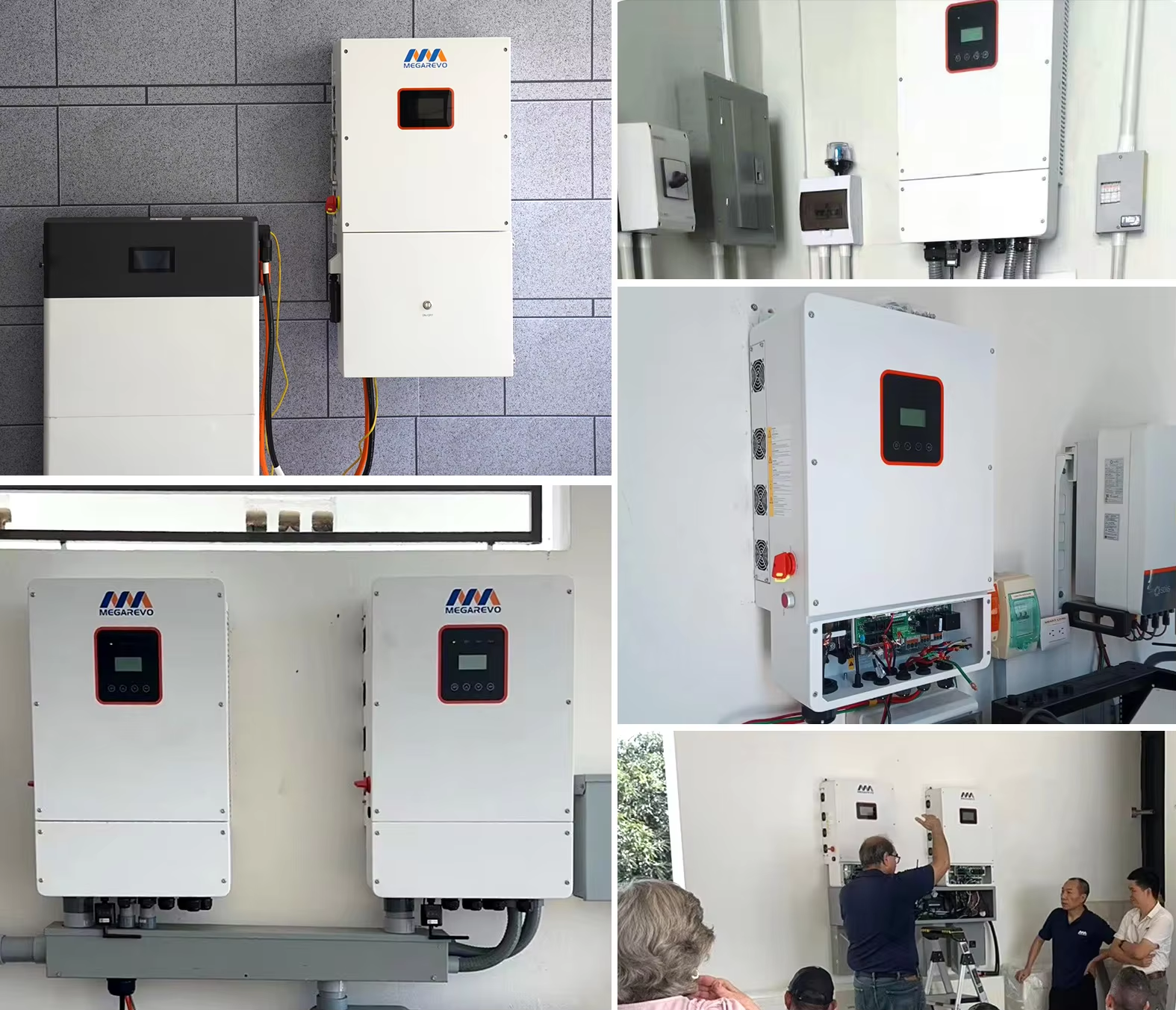 Megarevo R12KLNA 12kW Hybrid Smart Inverter IP65 rating w/touch screen and WiFi 5 yr warranty - Image 4