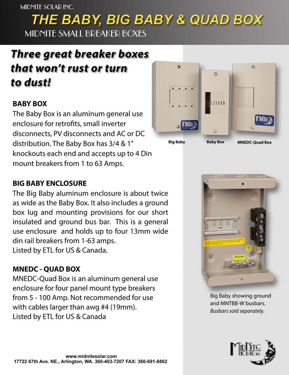 Midnite Big Baby Box 4 Breaker enclosure - Image 3