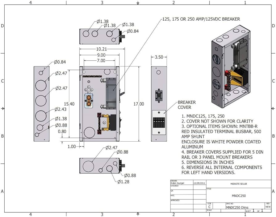 MNDC250PLUS Midnite DC Disconnect - Dble Din Rail - Image 6