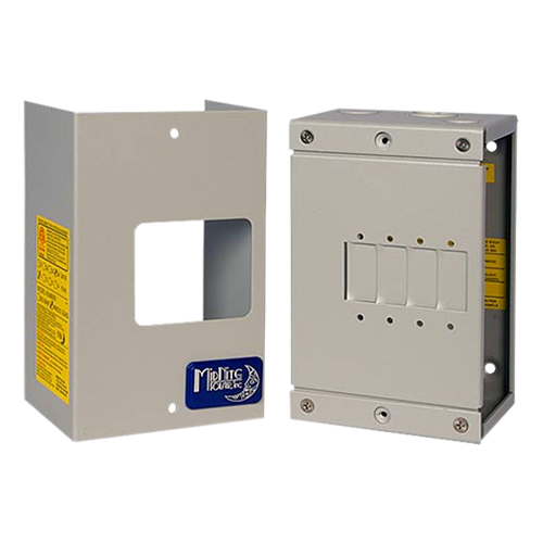 MNEDCQUAD Midnight Quad Box 4 Breaker enclosure (bolt in type)