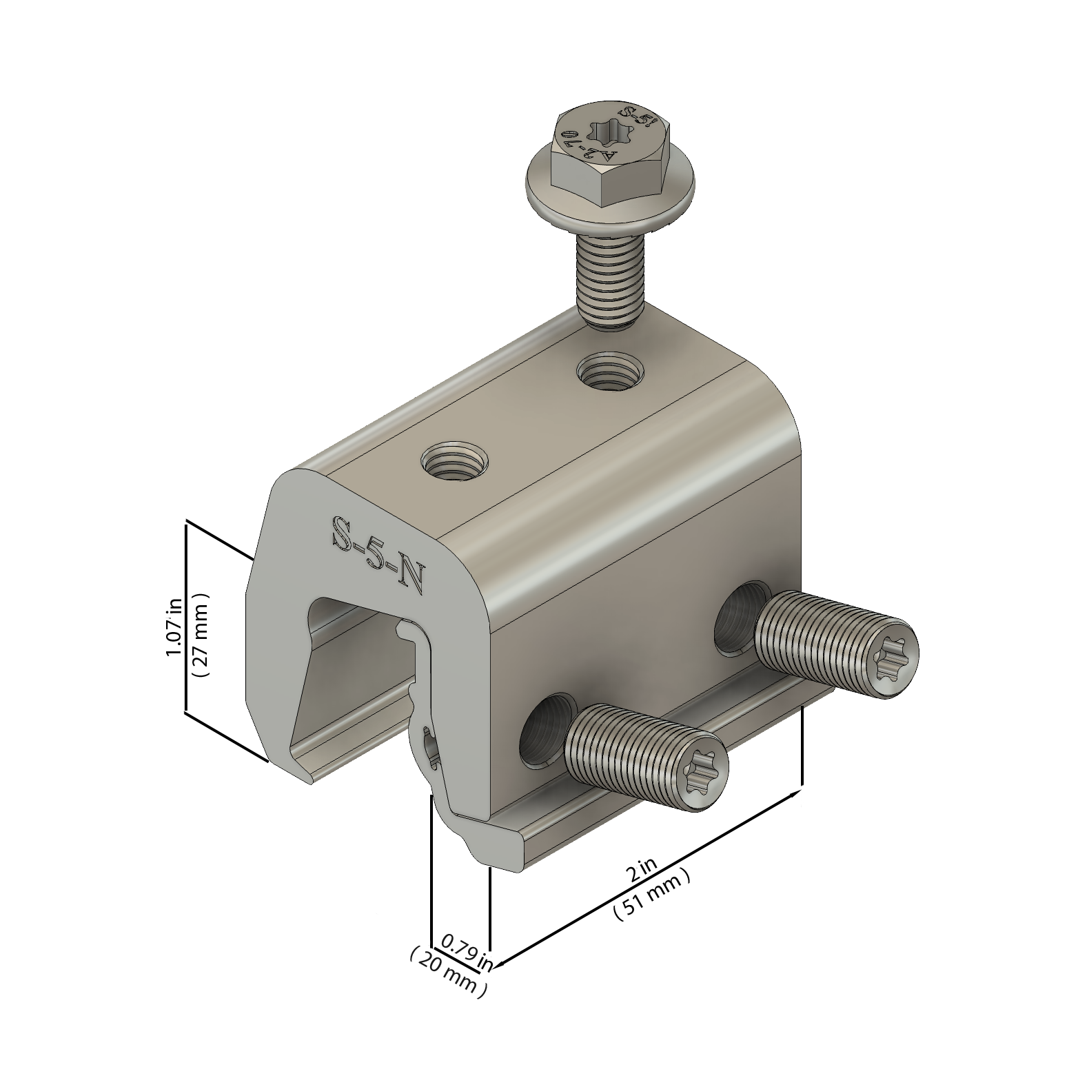 S-5! N Mini w/insert Standing Seam Clamp SFI-1103 - Image 5