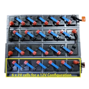 Sacred Sun 12 Volt 500 Ahr Carbon Battery Bank Complete with racking and buss bars 6kWh - Image 3