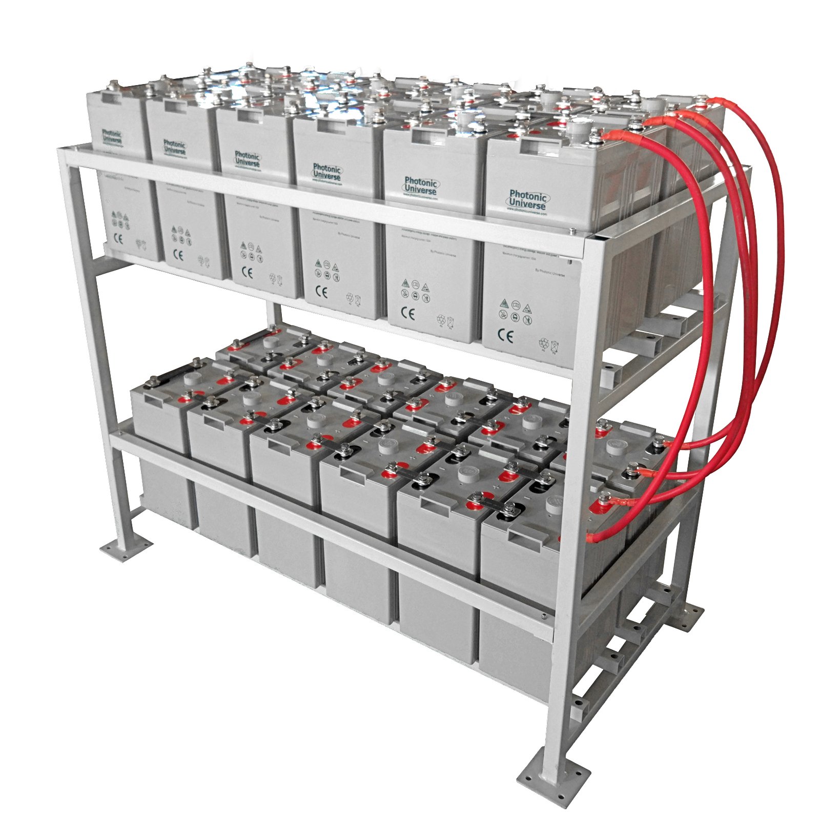 Sacred Sun 48 Volt 500 Ahr Carbon Battery Bank Complete with racking and buss bars 24kWh - Image 2