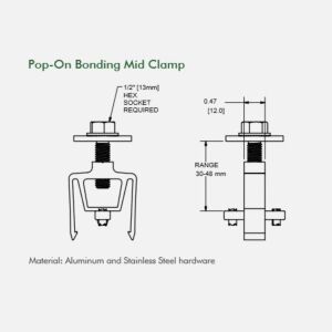 Sunmodo CLMP-MID-SMR-B Pop-on Mid Clamp Black - Image 3