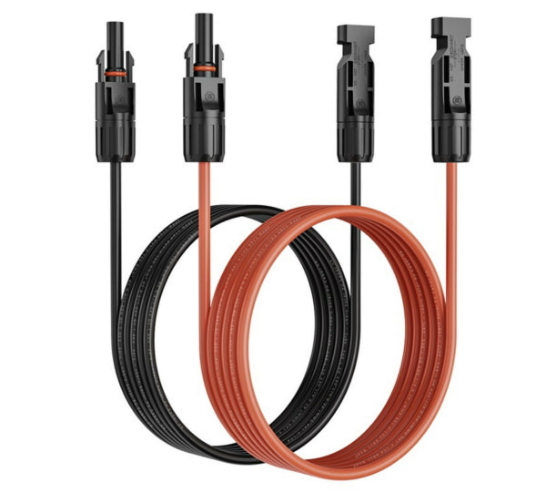 MC4 18” extension with 2 ends Red or Black