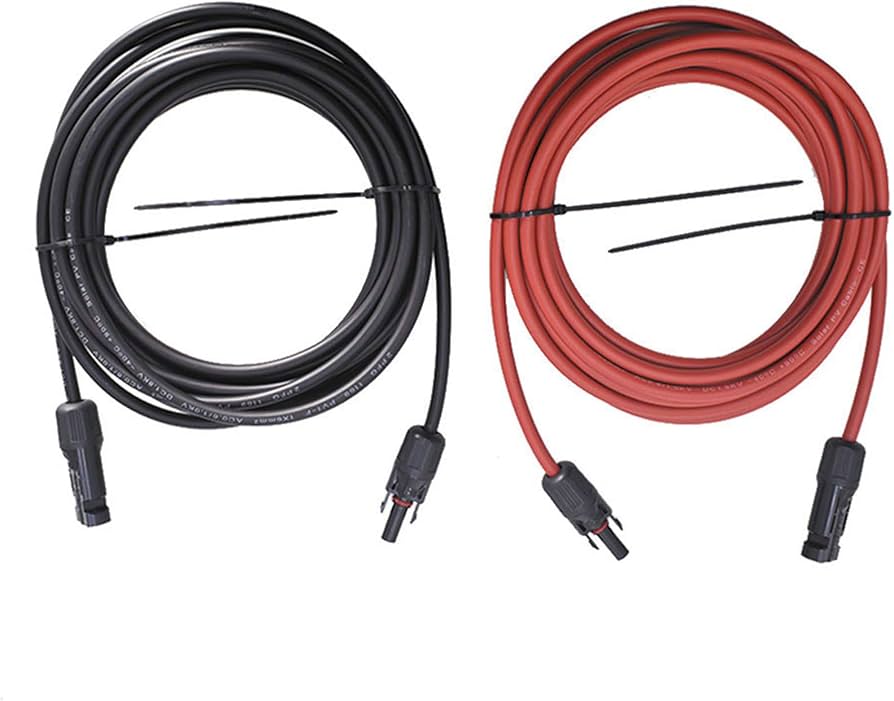 MC4 RV cable kit 25 ft Red and 25 ft Black with 2 ends - Image 2