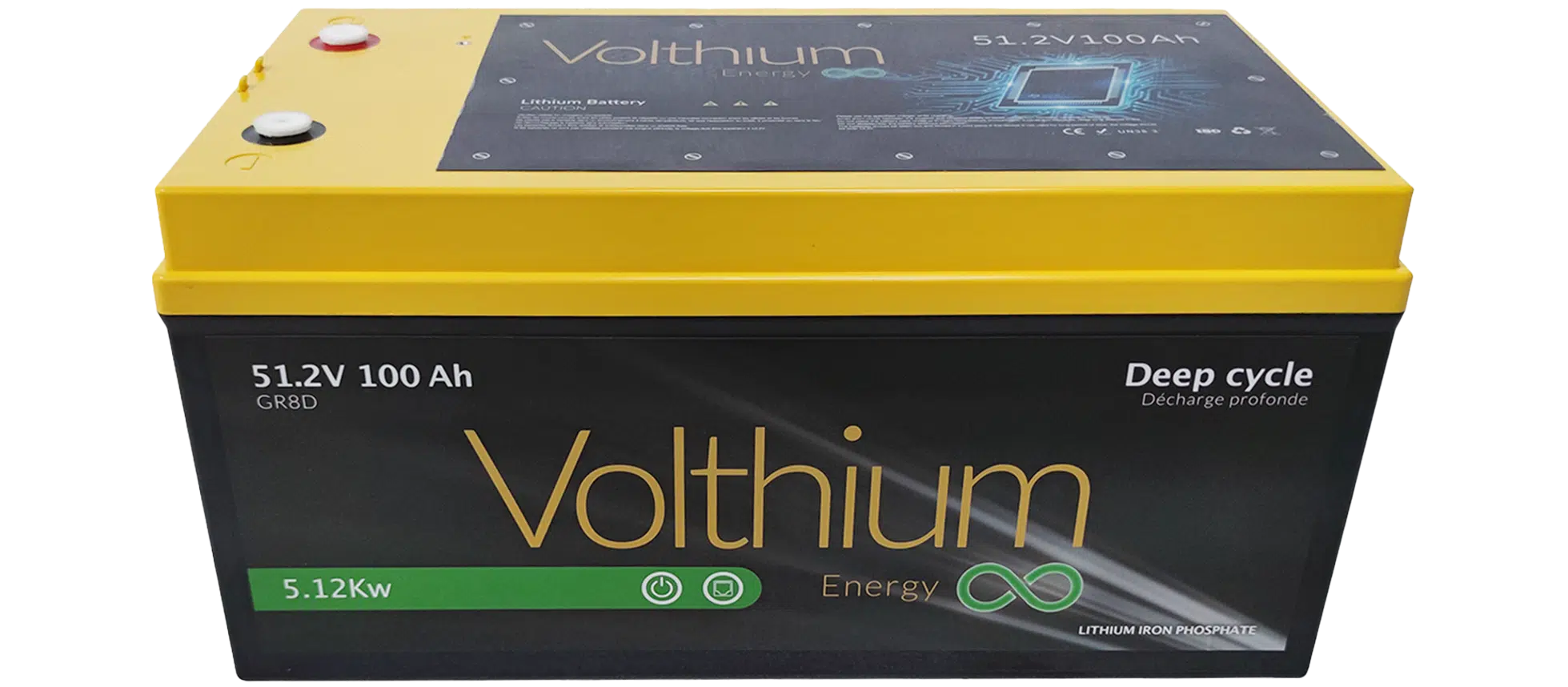 Volthium 51.2V 100Ah LiFePO4 Battery 51.2-100-R-3U-C 5.12 kW