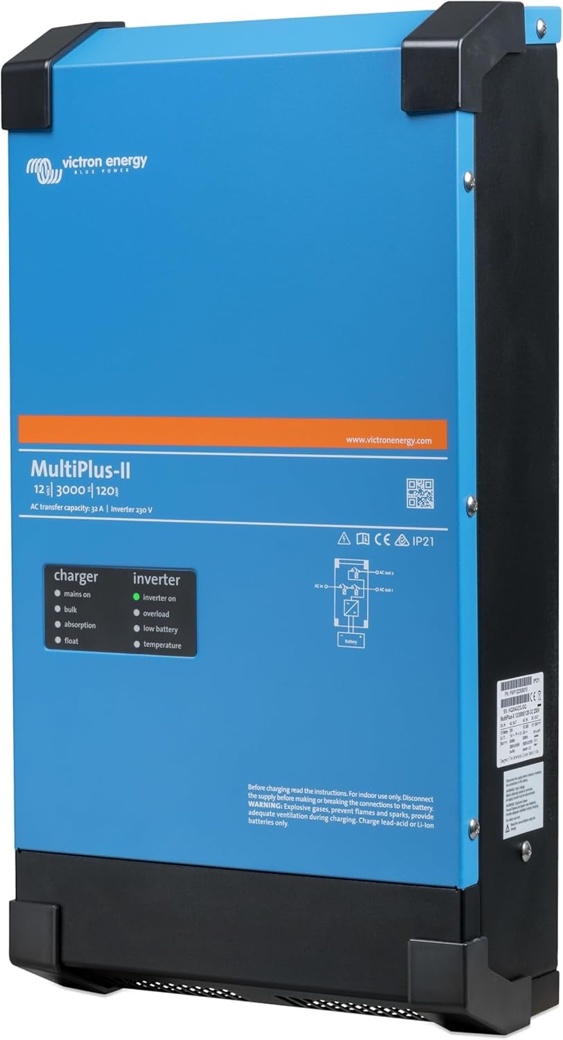 Victron Energy MultiPlus-II - Power Inverter - Pure Sine Wave Inverter Charger for 120 amp Battery - with PowerAssist Technology - 3000VA 12-Volt - Image 2
