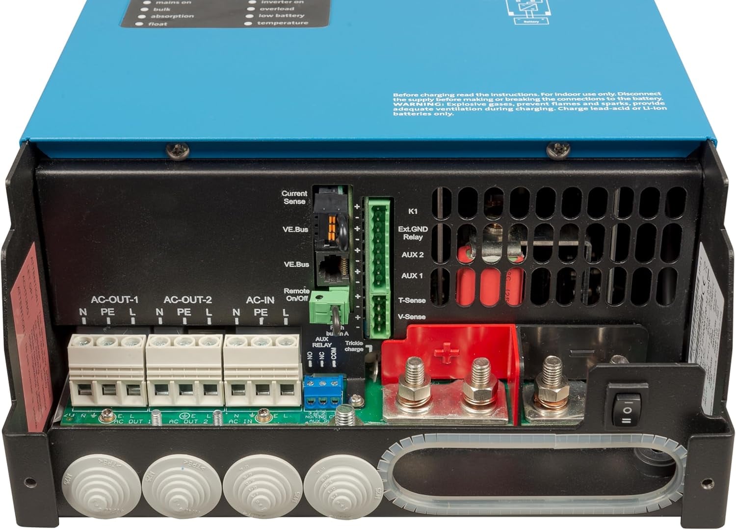 Victron Energy MultiPlus-II - Power Inverter - Pure Sine Wave Inverter Charger for 120 amp Battery - with PowerAssist Technology - 3000VA 12-Volt - Image 4